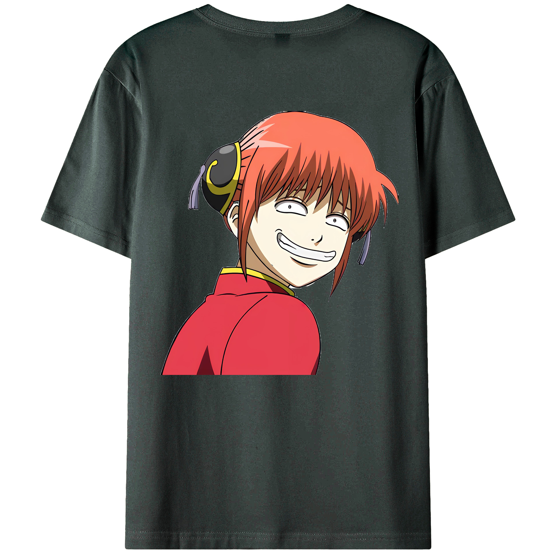（画像用） ぎんたま 坂田銀時（さかたぎんとき） 神楽 志村新八（しむら しんぱち） GINTAMA Sakata Gintoki Kagura Shimura Shinpachi 綿100％ メンズ半袖Tシャツ（バックプリント） 通気性